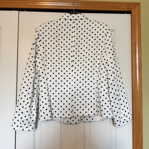 Tahari White and Black Polka Dot Blazer - Picture 2 of 7